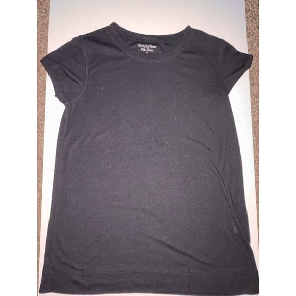 SimplyVera Vera Wang Designer Women's Black Tshirt Size M (A) - Picture 2 of 2